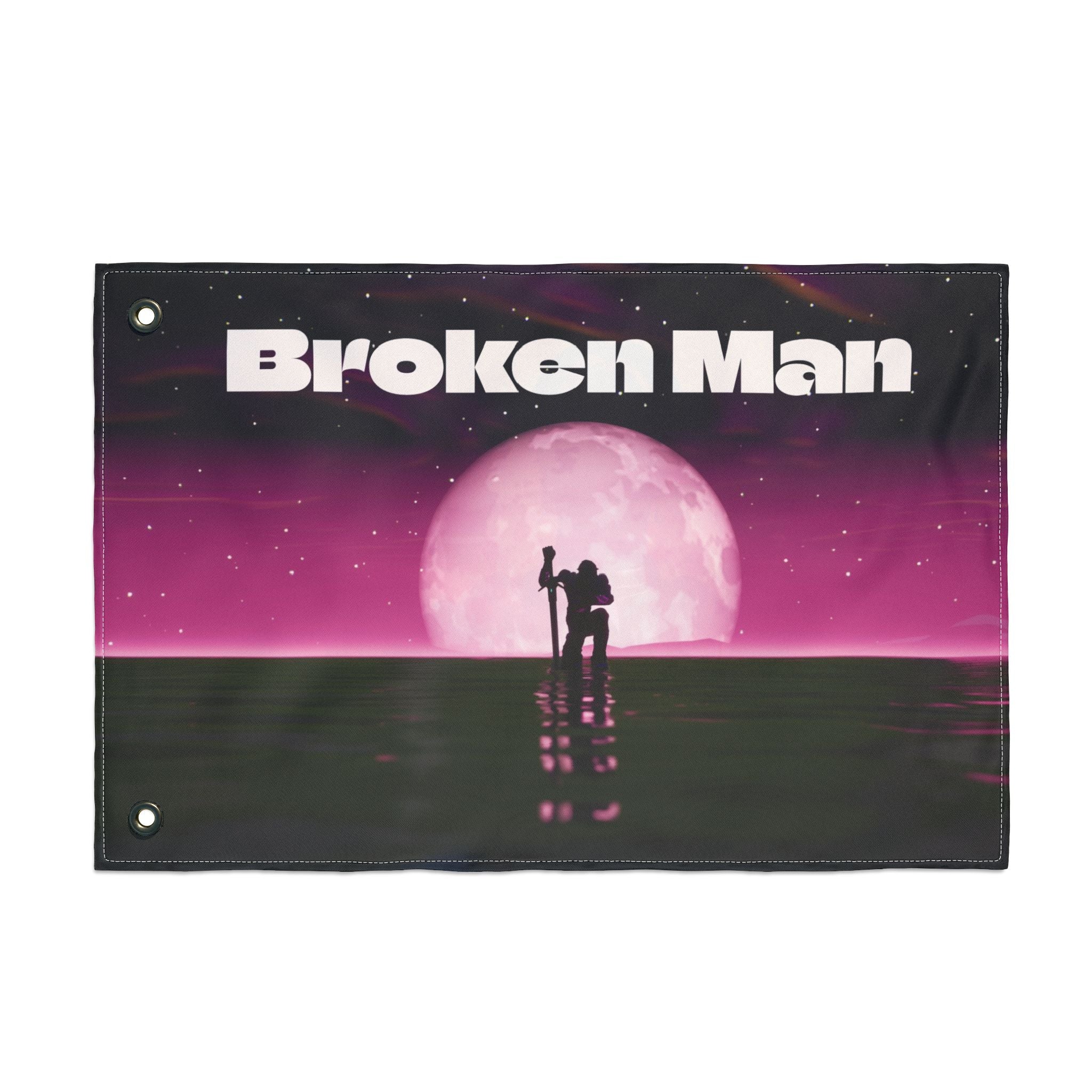 Double-Sided Flag — ImNotHome Broken Man