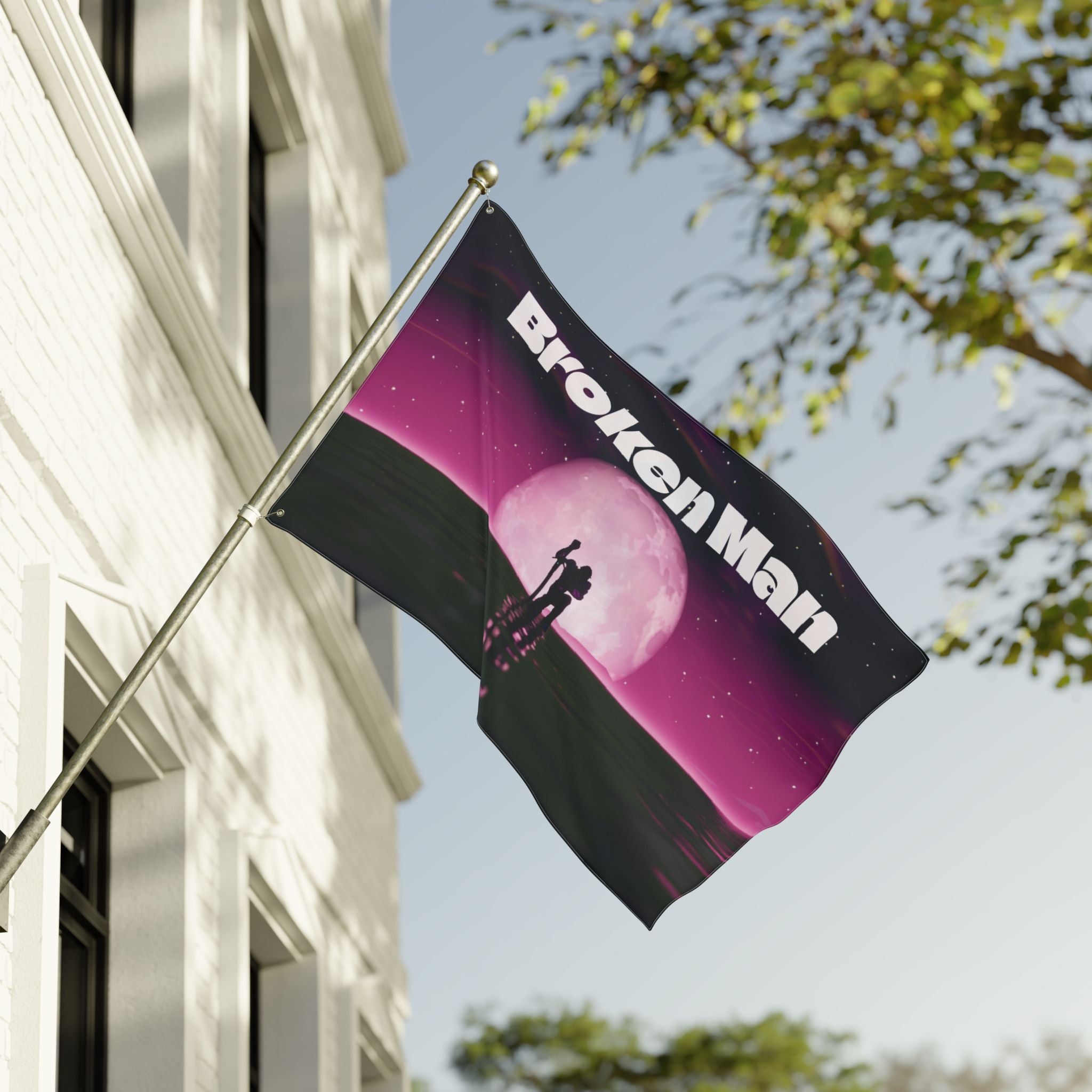 Double-Sided Flag — ImNotHome Broken Man