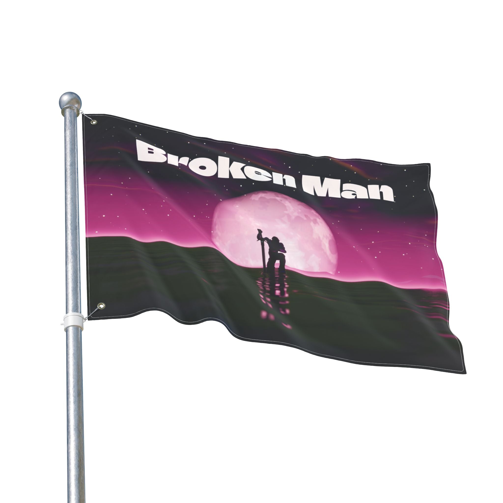 Double-Sided Flag — ImNotHome Broken Man